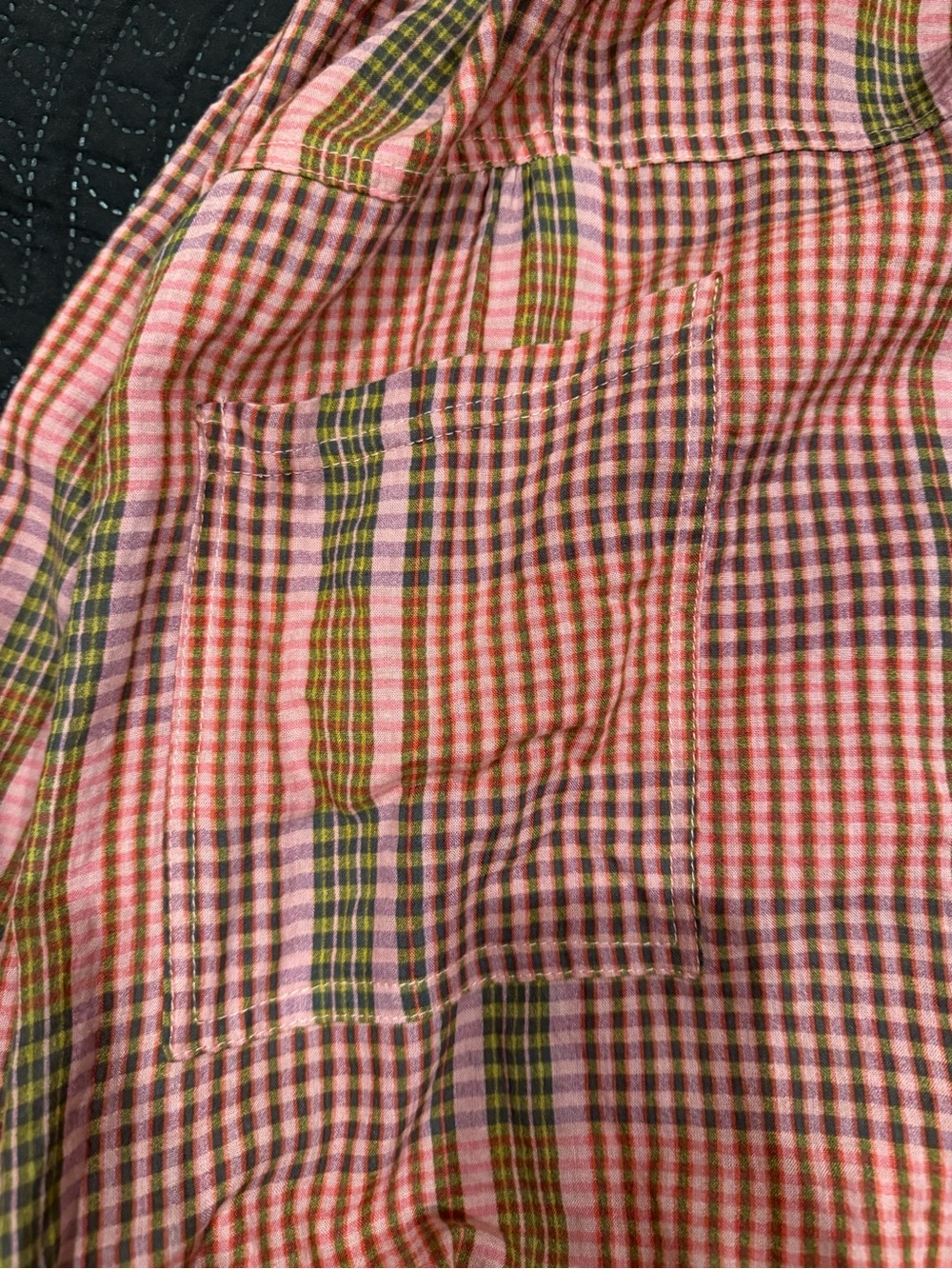 NATURAL LIFE Plaid Overalls - Picture 5 of 6